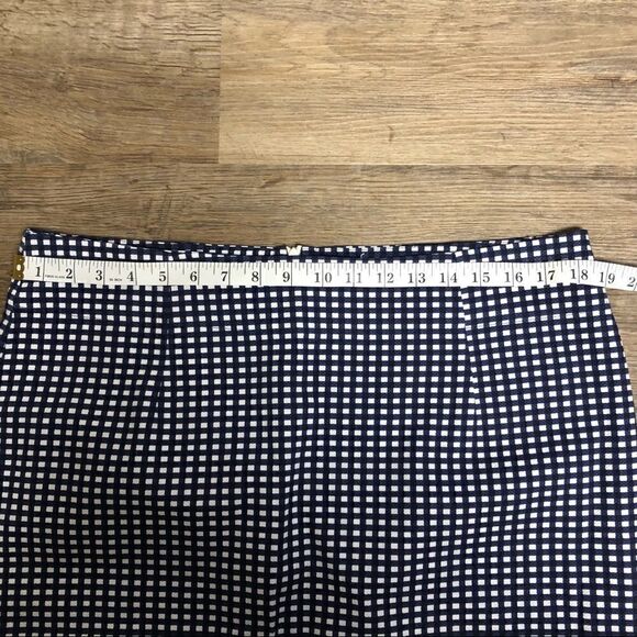 Signature Collection Blue and White Checkered Skirt Size 12 - Picture 2 of 8